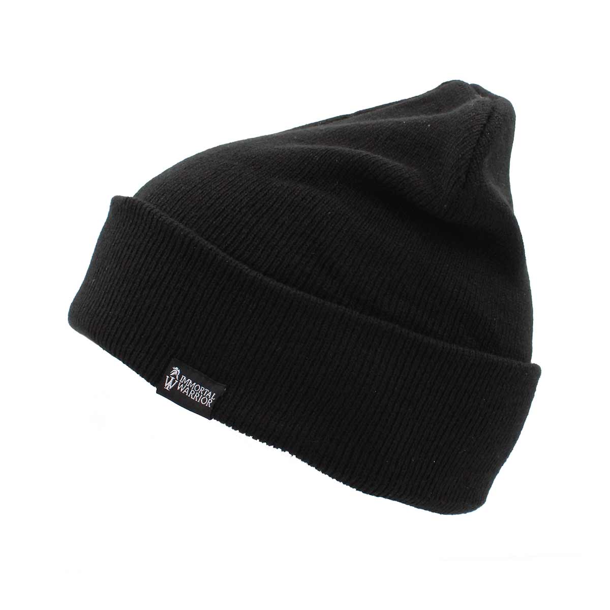 Caciula de iarna WATCHCAP neagra – detaliu
