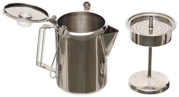 Cafetiera de camping din inox cu sita, 1,2 l – Fox Outdoor | WARGEAR RO