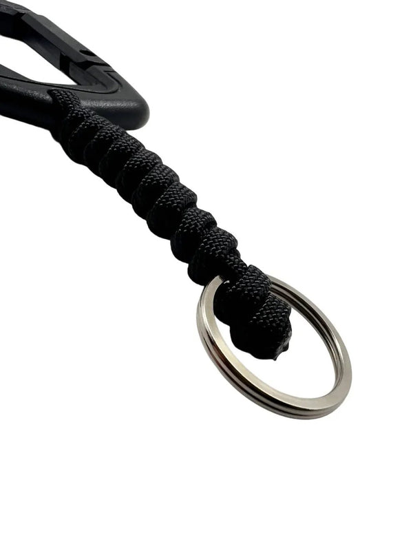 Carabina Polimer Paracord 550 cu Inel de Chei Theter Negru Drop Zone | Echipament tactic WARGEAR