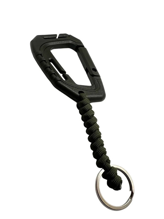 Carabina Polimer Paracord 550 cu Inel de Chei Theter Olive Drop Zone | Echipament tactic WARGEAR