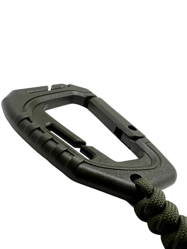 Carabina Polimer Paracord 550 cu Inel de Chei Theter Olive Drop Zone | Echipament tactic WARGEAR