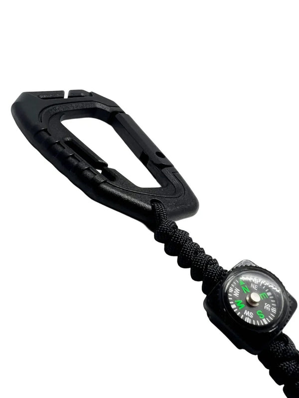 Carabina Polimer Paracord 550 cu Inel de Chei Theter Pathfinder Negru Drop Zone | Echipament tactic WARGEAR