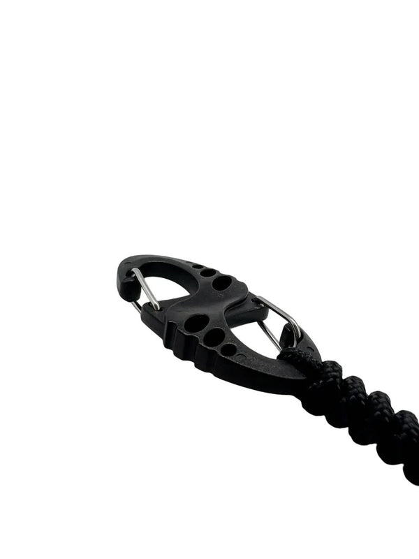 Carabina S Hook Paracord 275 cu Inel de Chei Theter Negru Drop Zone | Echipament tactic WARGEAR