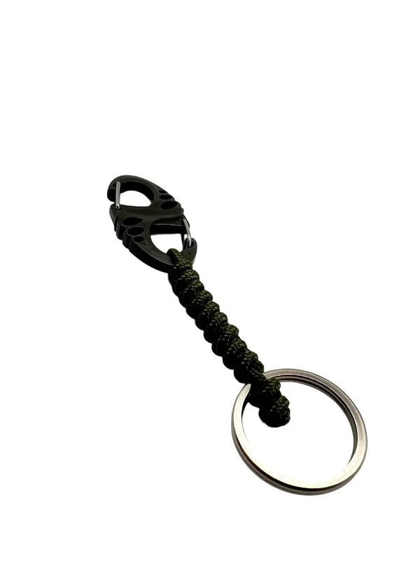 Carabina S Hook Paracord 275 cu Inel de Chei Theter Olive Drop Zone | Echipament tactic WARGEAR