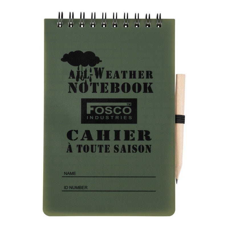 Carnet de notite impermeabil cu creion – 148×105 mm (A6) | WARGEAR RO