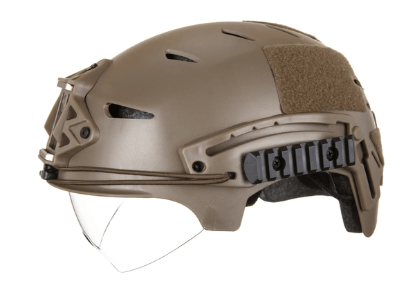Casca Emerson Gear EXF Bump Dark earth cu goggles | Echipament tactic WARGEAR