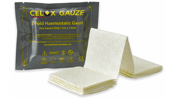 CELOX™ GAUZE – pansament hemostatic Z - Fold sangerari | Echipament tactic WARGEAR