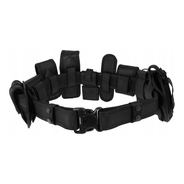 Centura Tactica de Serviciu MFH 12 Piese cu Toc Pistol – Negru