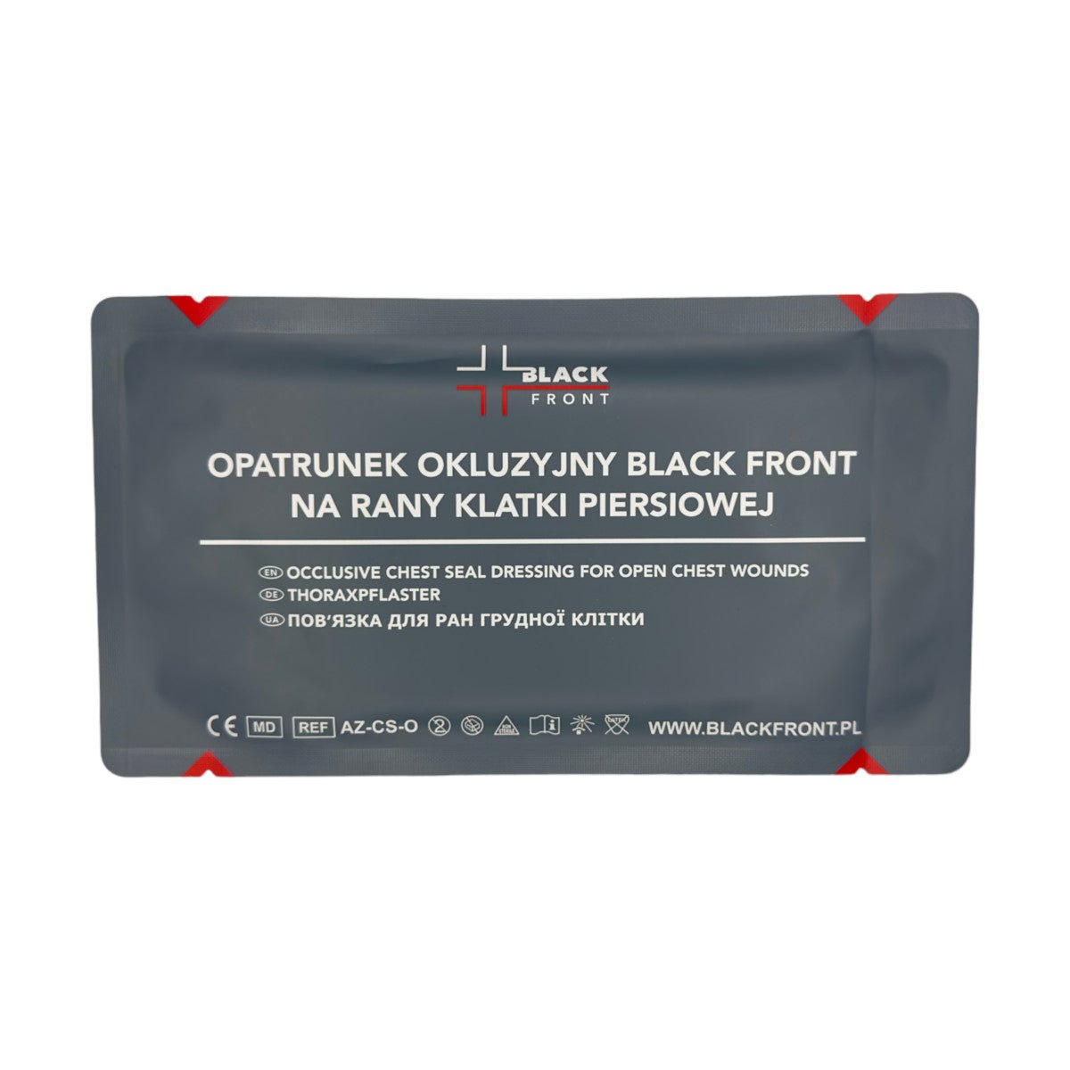 Chest Seal Neventilat Black Front – Pansament Ocluziv 17 cm | WARGEAR RO