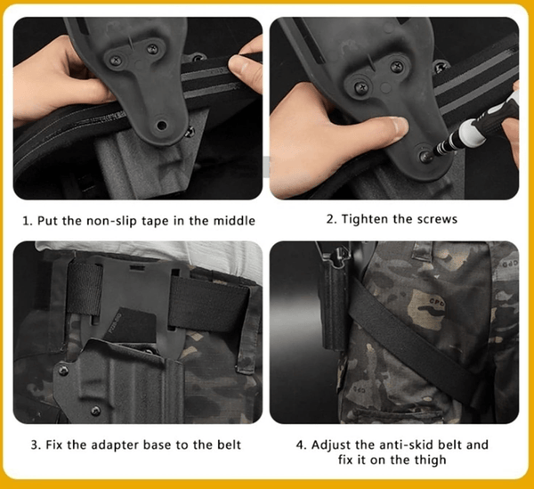 Curea Elastica Tactica Antialunecare picior pentru holster | Echipament tactic WARGEAR