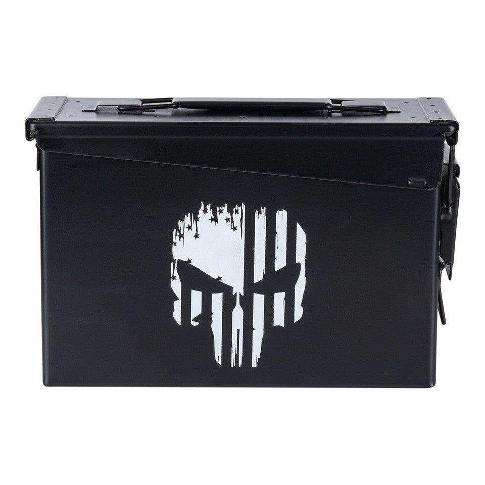 Cutie munitie metalica Ammo Box 30 Cal. Punish Skull | Echipament tactic WARGEAR