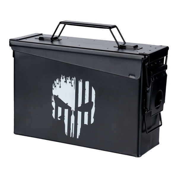 Cutie munitie metalica Ammo Box 30 Cal. Punish Skull | Echipament tactic WARGEAR