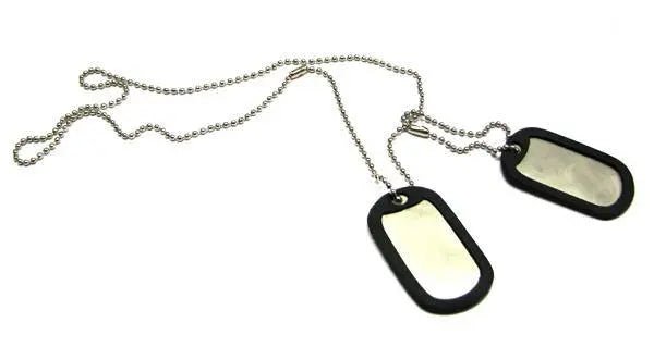 Dog Tag Mil - Tec cu silencer US silver | Echipament tactic WARGEAR