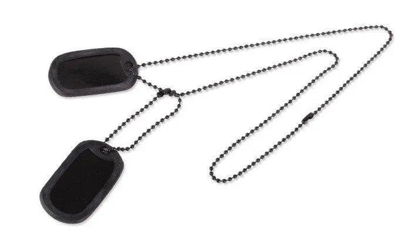 Dog - tag Negru Mil - tec cu Silencer | Echipament tactic WARGEAR