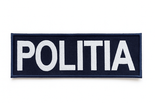Emblema Brodata Politia 20x8 cm Spate | Echipament tactic WARGEAR