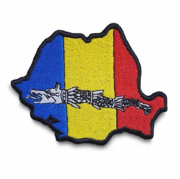 Emblema Brodata Romania - Lup Dacic | WARGEAR RO