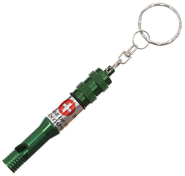 Fluier de Urgenta cu Breloc si Capsula MFH – Verde Oliv | WARGEAR RO