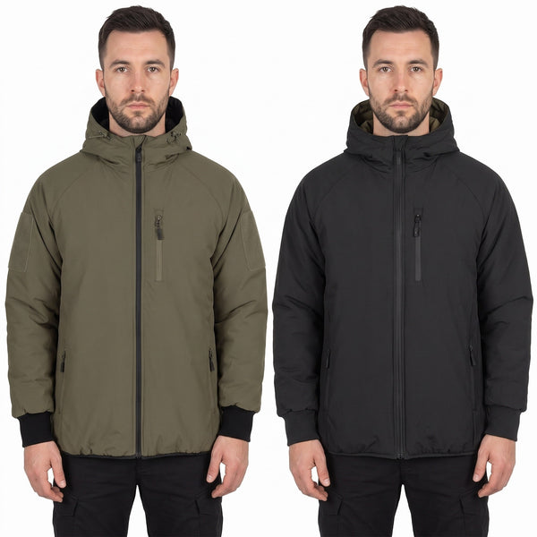Geaca de iarna reversibila 2in1 OD green / negru MFH | WARGEAR RO