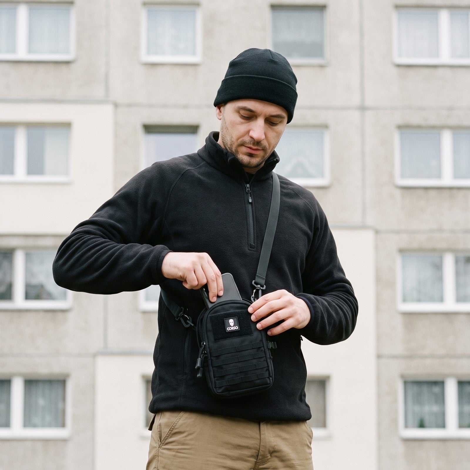 Geanta tactica mica de umar STINGER cu MOLLE | WARGEAR RO