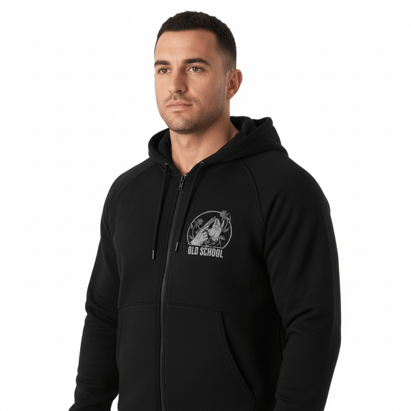 Hanorac army Helikon - Tex® Old School Fullzip negru | Echipament tactic WARGEAR