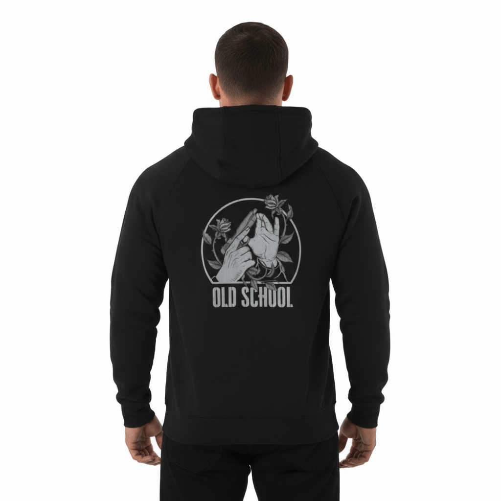 Hanorac army Helikon - Tex® Old School Fullzip negru | Echipament tactic WARGEAR