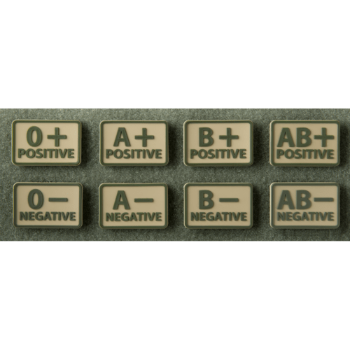 Helikon - Tex® Patch Grupa Sanguina (Set 2 Buc.) PVC KHAKI | Echipament tactic WARGEAR