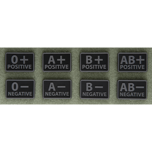 Helikon - Tex® Patch Grupa Sanguina (Set 2 Buc.) PVC Negru | Echipament tactic WARGEAR