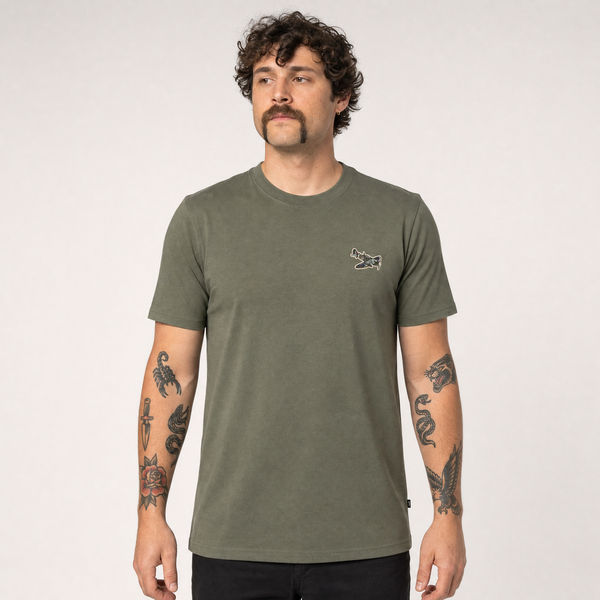 Tricou Army cu Avionul Spitfire Fostex – Olive