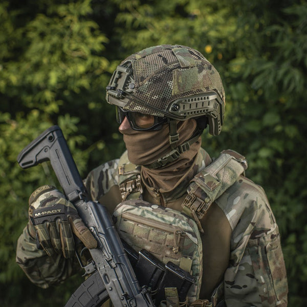 Husa casca tactica cu decupaj NVG – M - TAC Multicam | WARGEAR RO