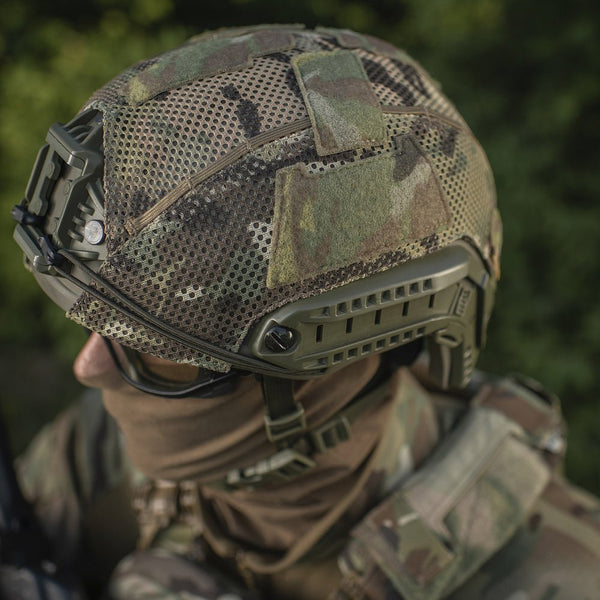 Husa casca tactica cu decupaj NVG – M - TAC Multicam | WARGEAR RO