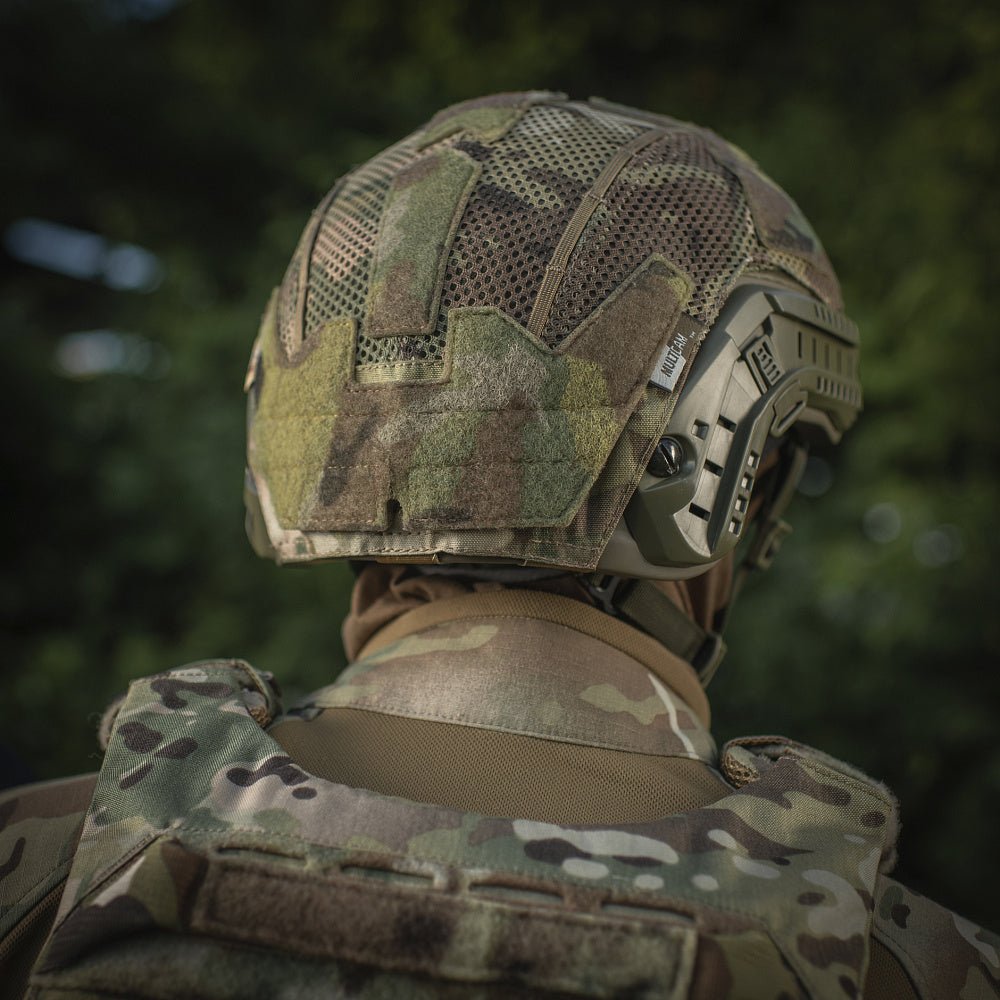 Husa casca tactica cu decupaj NVG – M - TAC Multicam | WARGEAR RO