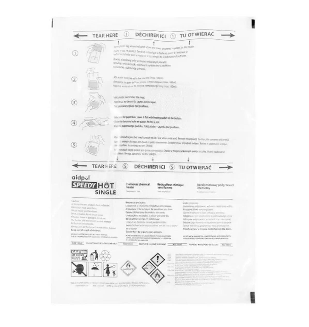 Incalzitor Chimic Fara Flacara SPEEDY HOT® pentru Alimente | Echipament tactic WARGEAR