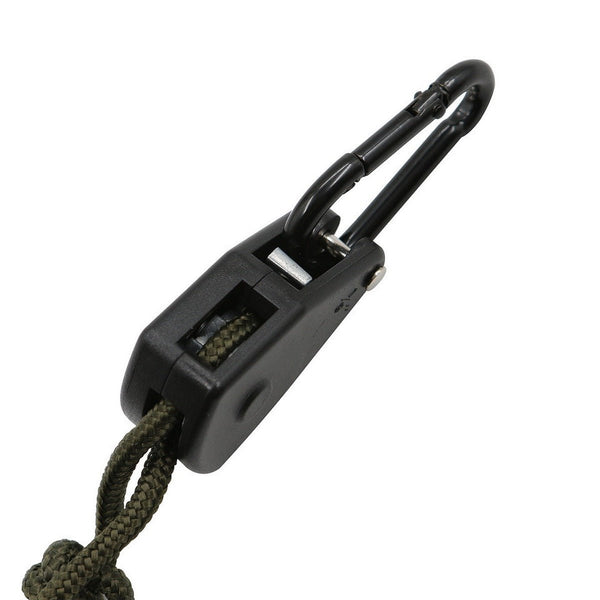 Intinzator de coarda cu clichet si carabiniere Fosco Industries 4 m - Verde | WARGEAR RO