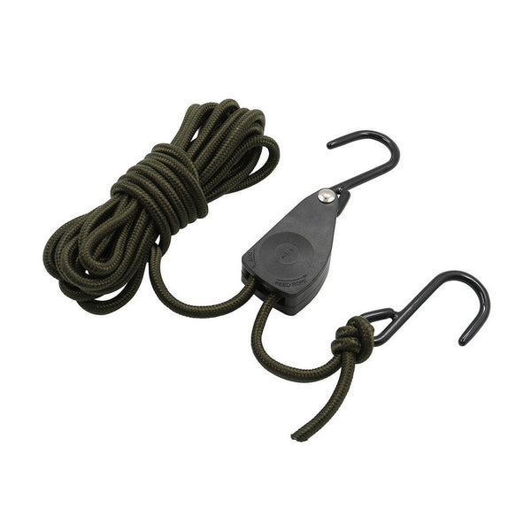 Intinzator de coarda cu clichet si carlige S Fosco Industries 4 m x 6 mm - Verde | WARGEAR RO