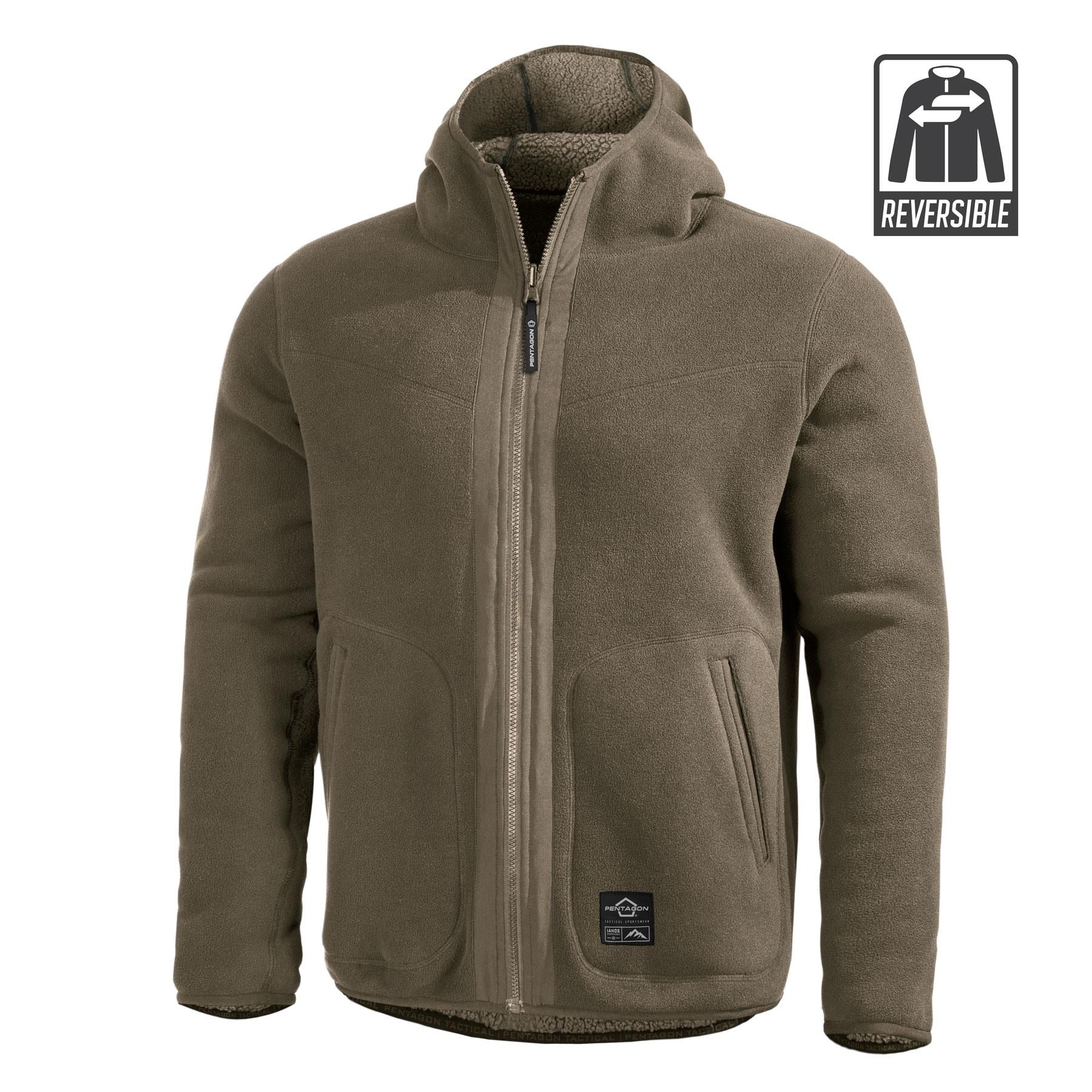 Jacheta reversibila fleece 2 - în - 1 Pentagon Ianos Sherpa | Echipament tactic WARGEAR
