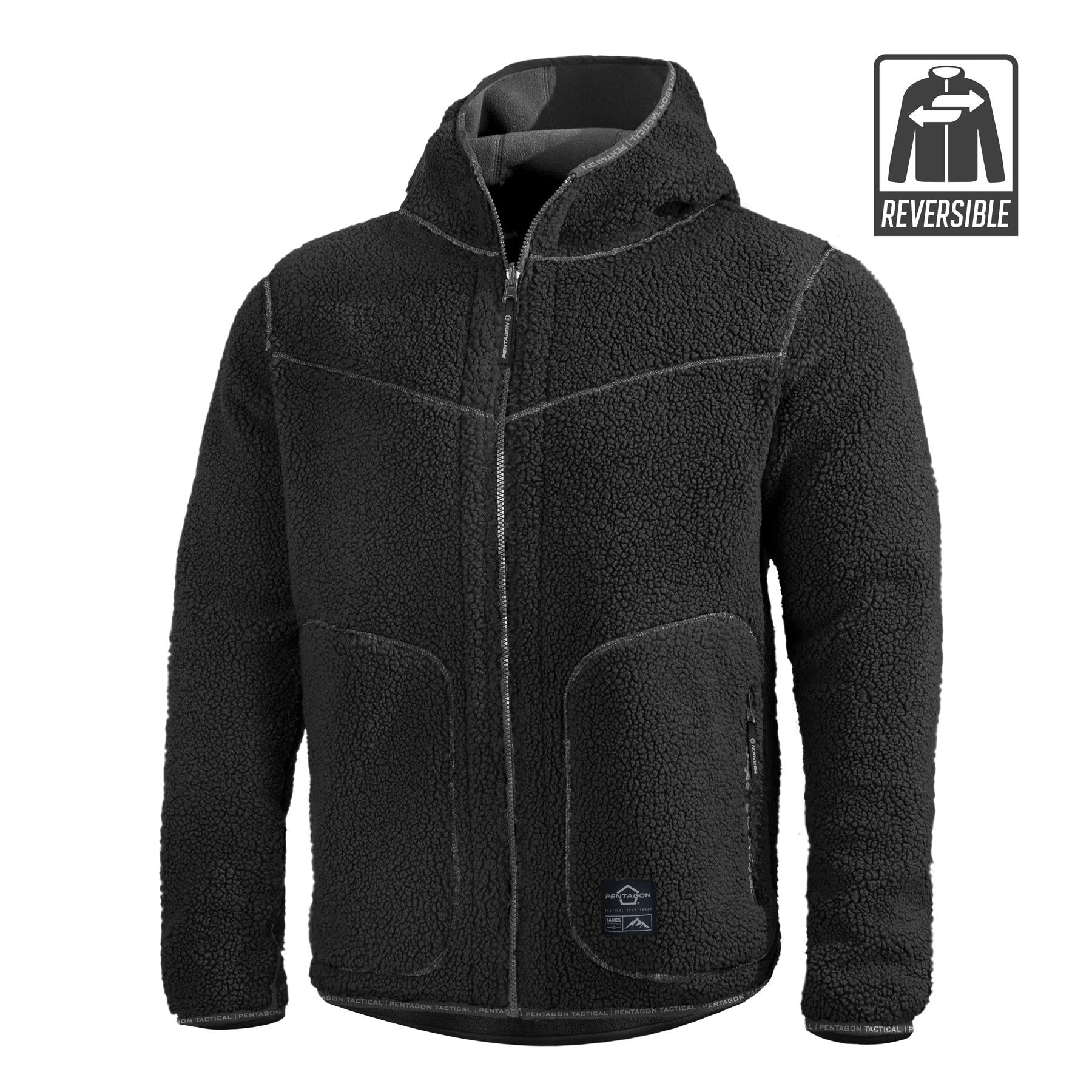 Jacheta reversibila fleece 2 - în - 1 Pentagon Ianos Sherpa | Echipament tactic WARGEAR