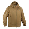 Jachetă SoftShell Lightweight M-Tac coyote, față, fermoar închis