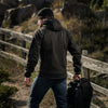 Jachetă SoftShell Lightweight M-Tac negru, purtată, spate