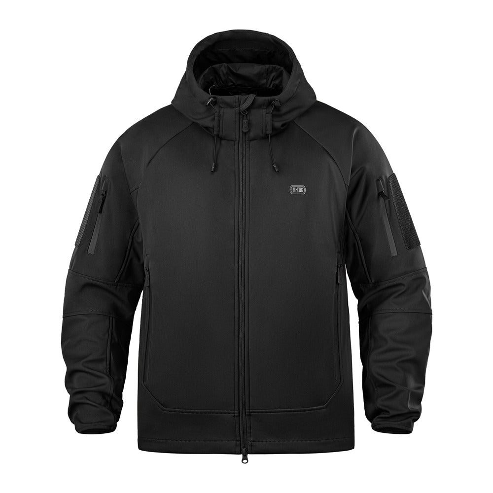 Jachetă SoftShell Lightweight M-Tac negru, vedere laterală dreapta