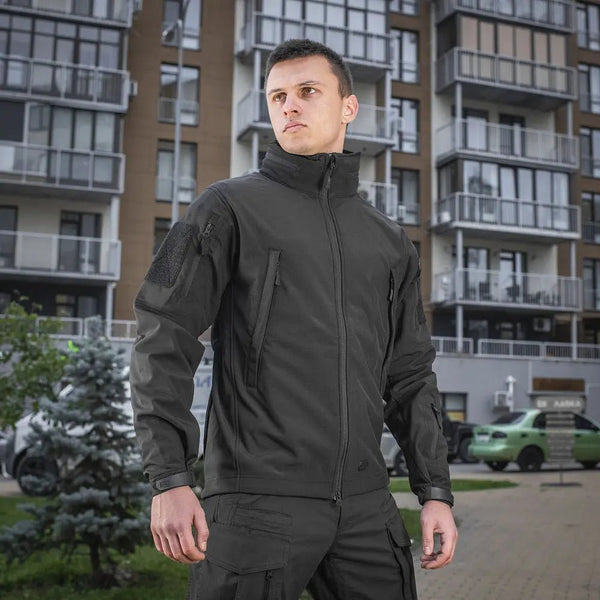 Jacheta tactica SoftShell neagra M - TAC | Echipament tactic WARGEAR