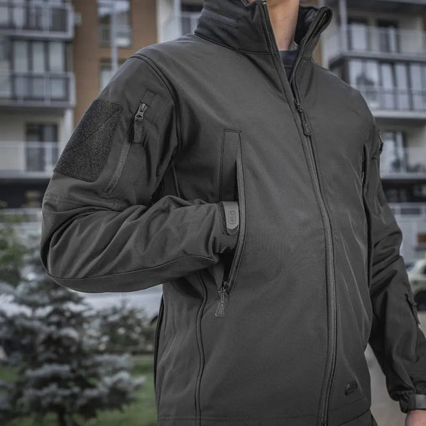 Jacheta tactica SoftShell neagra M - TAC | Echipament tactic WARGEAR