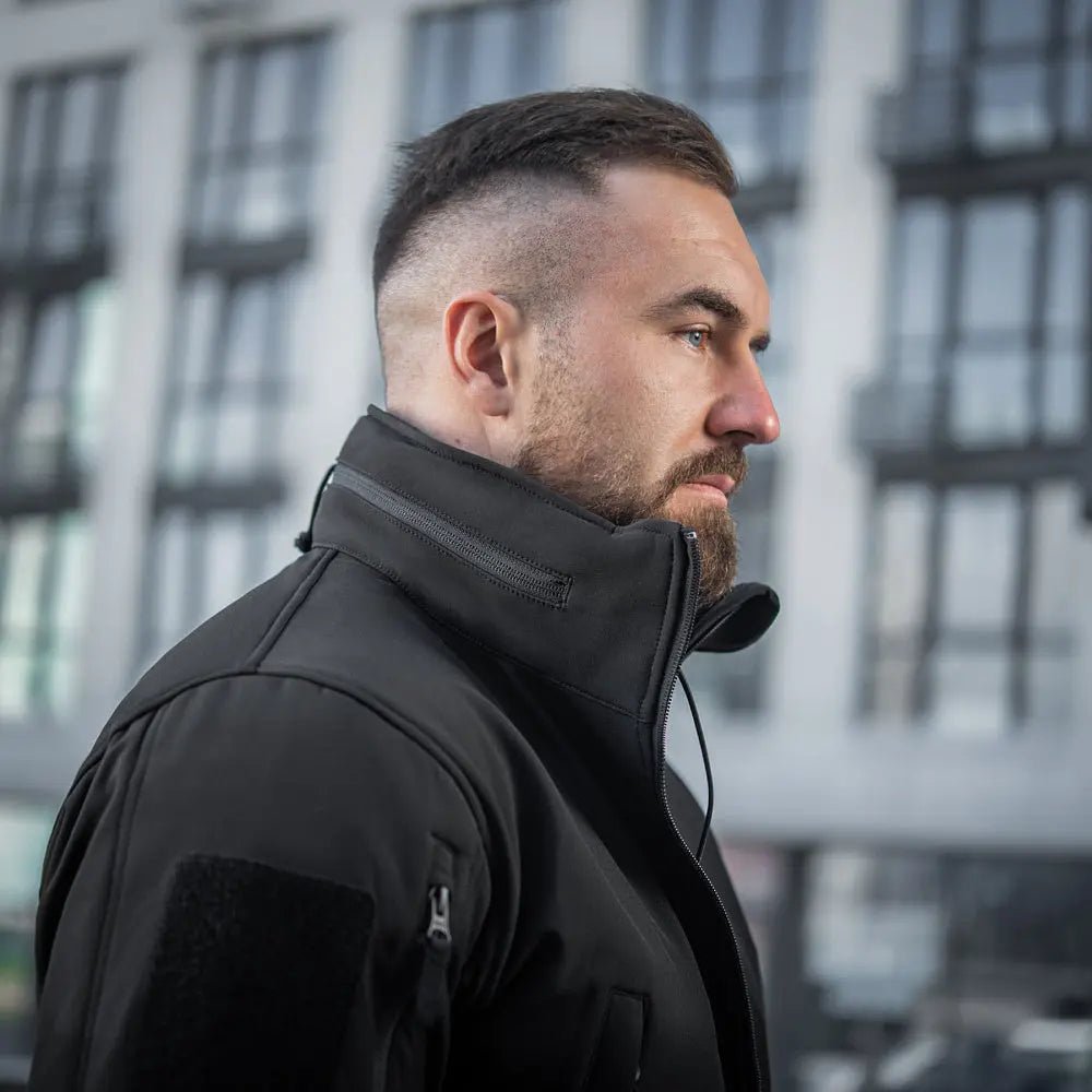 Jacheta tactica SoftShell neagra M - TAC | Echipament tactic WARGEAR