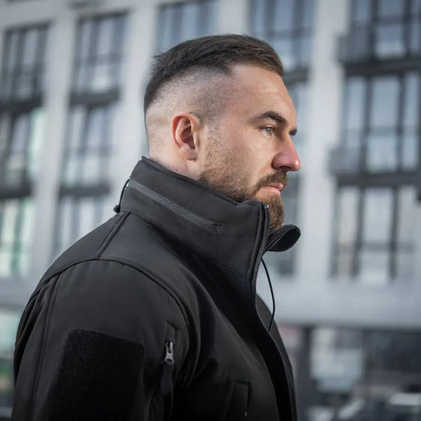 Jacheta tactica SoftShell neagra M - TAC | Echipament tactic WARGEAR