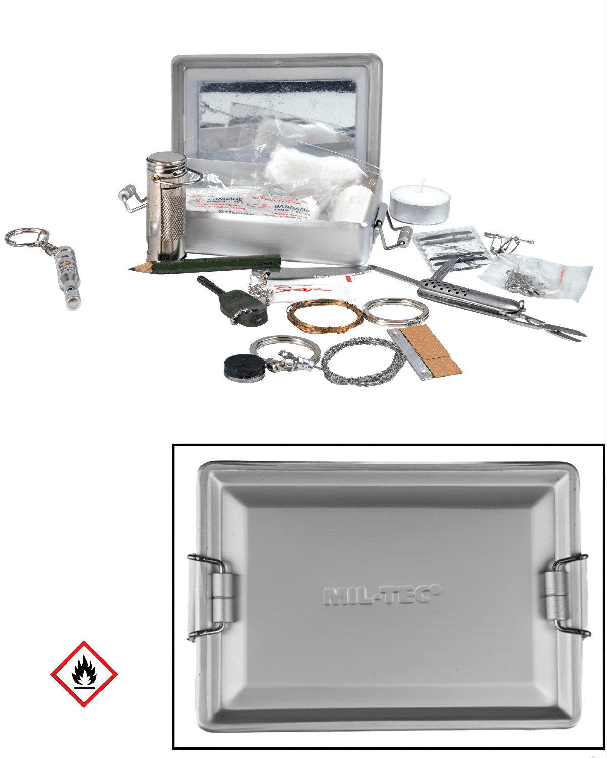 Kit de supravietuire compact – cutie din aluminiu | WARGEAR RO