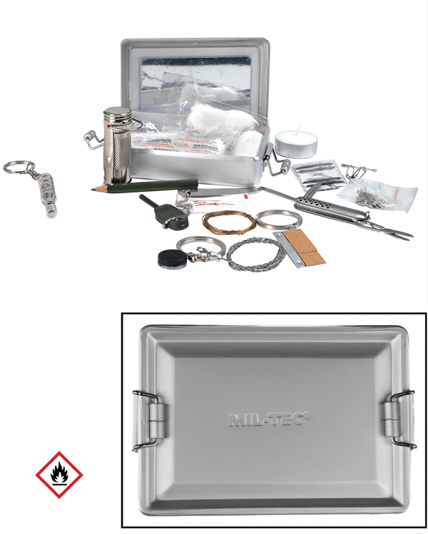 Kit de supravietuire compact – cutie din aluminiu | WARGEAR RO