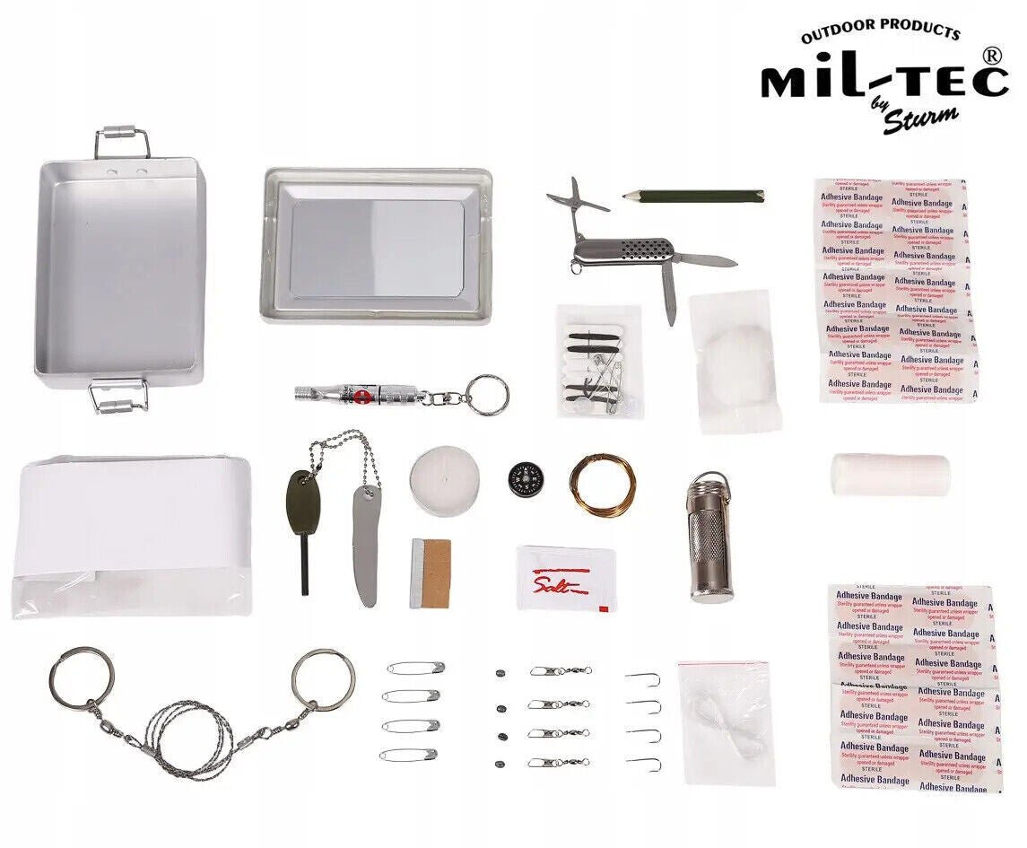 Kit de supravietuire compact – cutie din aluminiu | WARGEAR RO