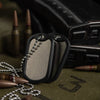 Lant militar Dog Tag cu silencer M - TAC | Echipament tactic WARGEAR