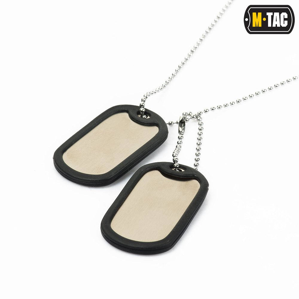 Lant militar Dog Tag cu silencer M - TAC | Echipament tactic WARGEAR