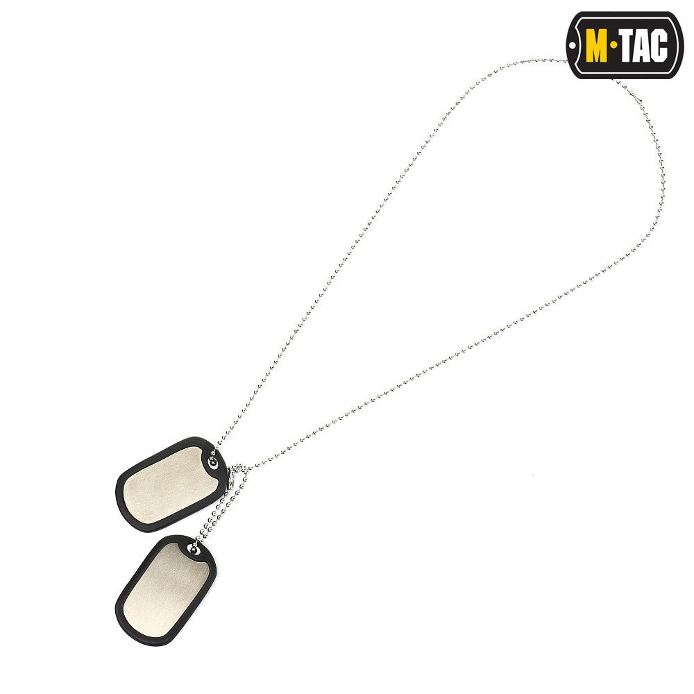 Lant militar Dog Tag cu silencer M - TAC | Echipament tactic WARGEAR