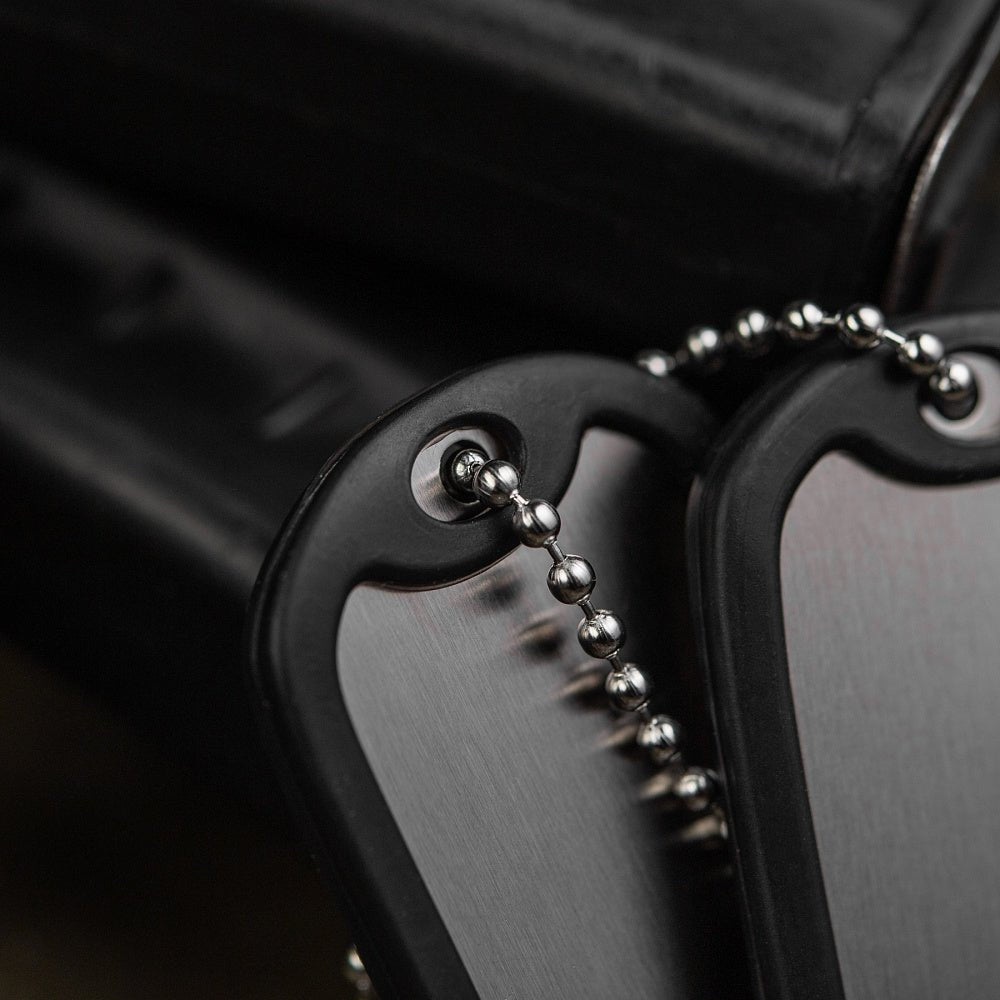 Lant militar Dog Tag cu silencer M - TAC | Echipament tactic WARGEAR